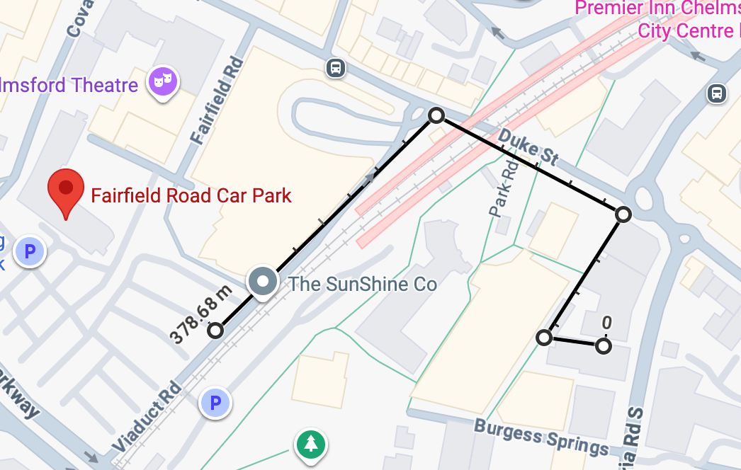Chelmsford parking map